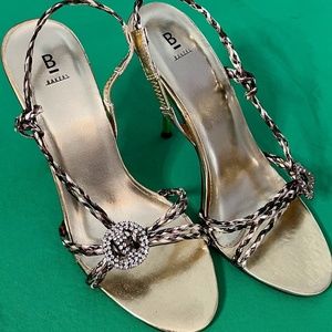 Bakers animal print and rhinestone heels